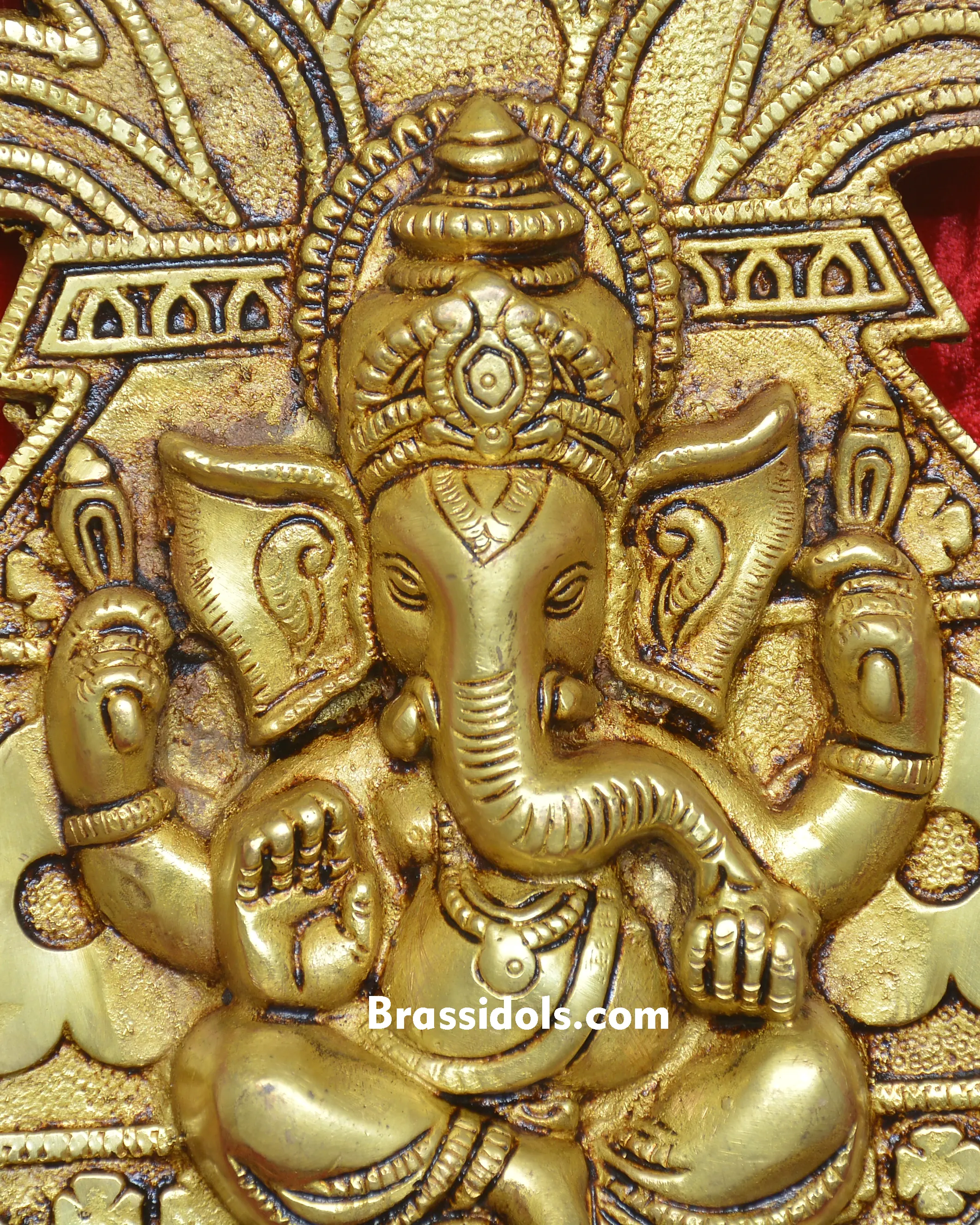 BRASS HANGING GANESH KALASH - image 2