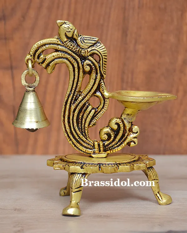 Peacock Diya with Choki - image 1