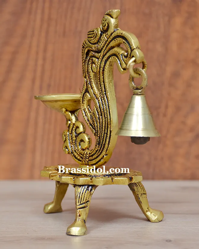 Peacock Diya with Choki - image 2