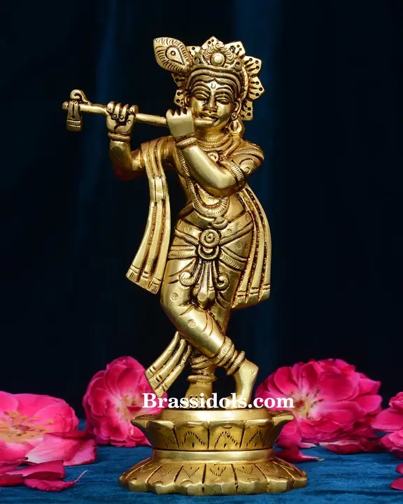 Base with Fluting Krishna - image 1