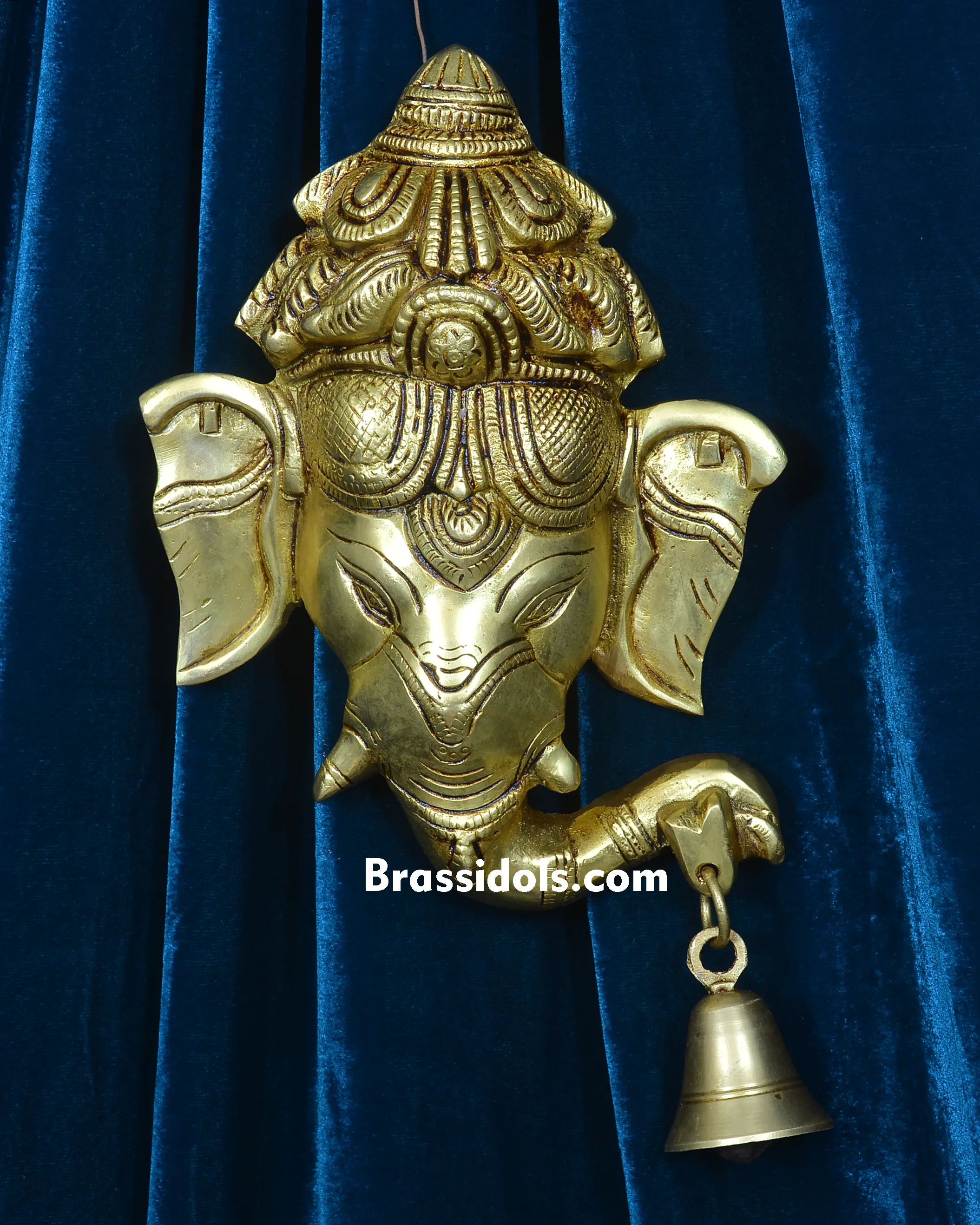 HANGING GANESH HEAD WITH BELL - image 1