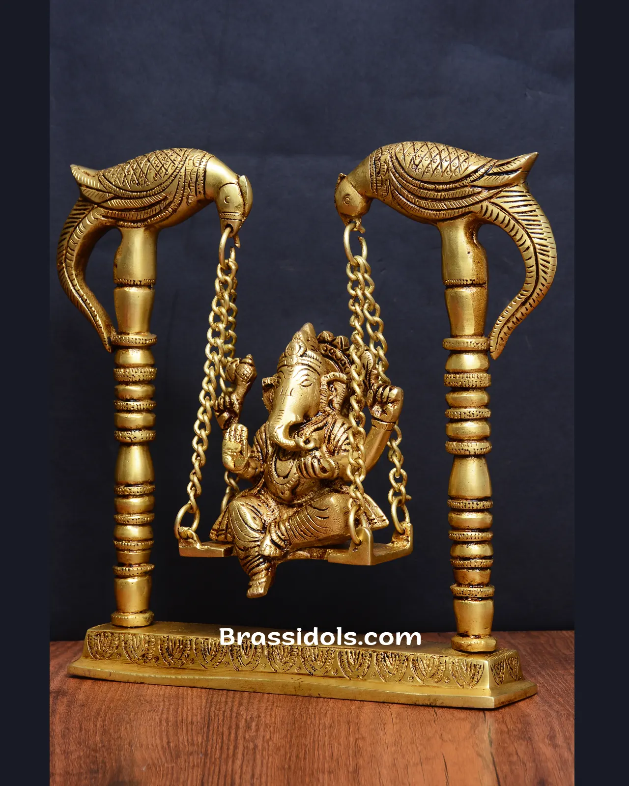 Swing with Boat Ganesh with peacock - image 2