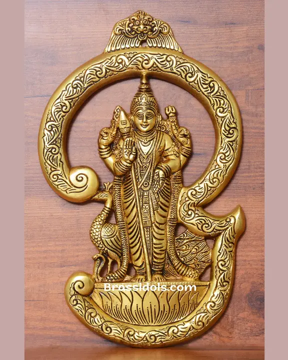 Om Murugan with Vel and Mayil Wall Decors - image 1