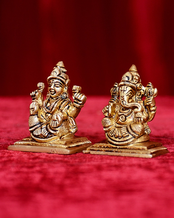 Square Base Laxmi Ganesh - image 2