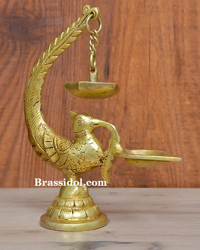 Peacock Hanging With Diya - image 1