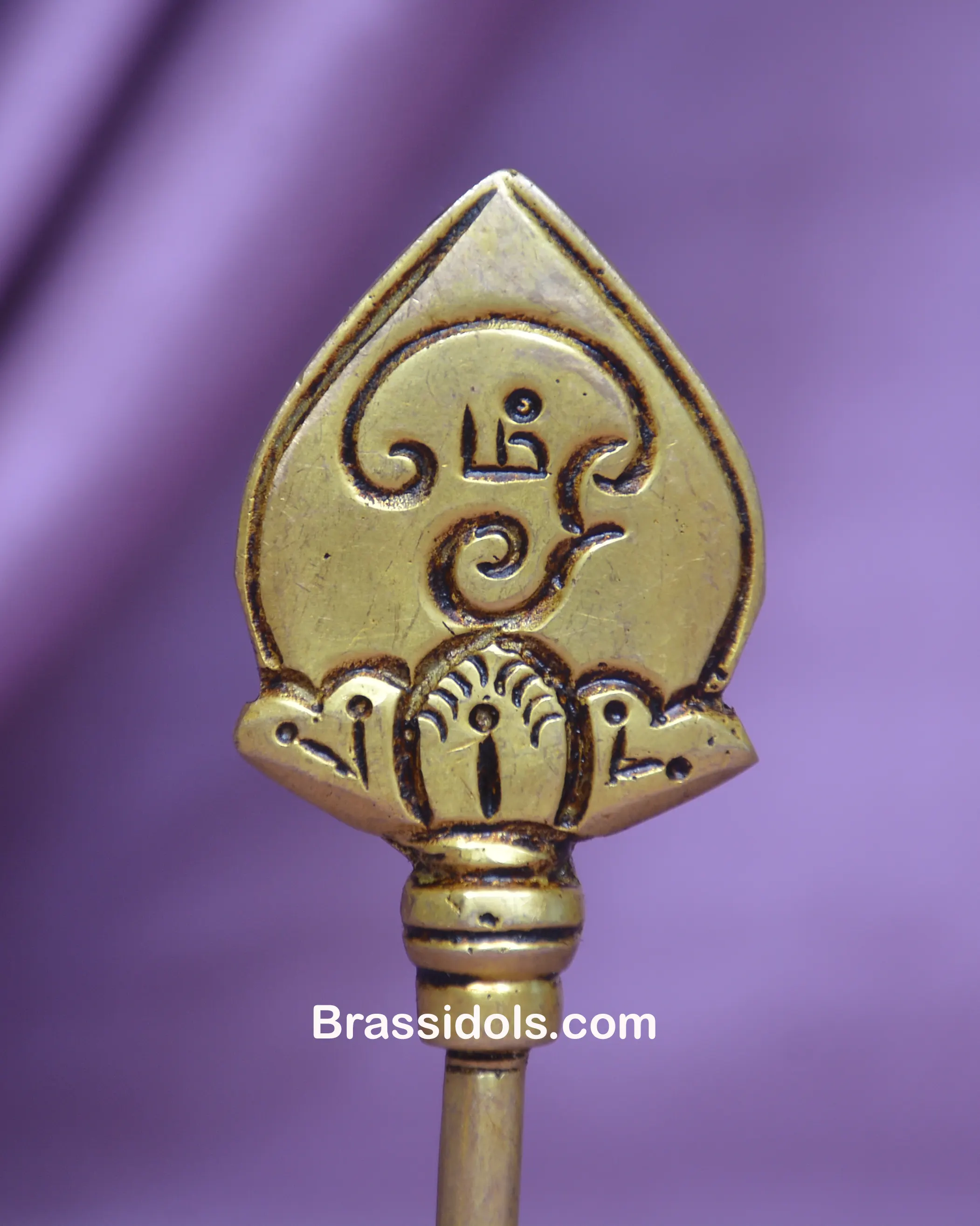Brass Om Vel Bhala For Car Dashboard 4 inches - image 2