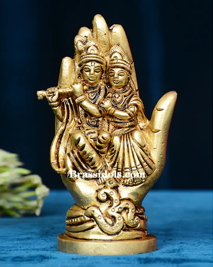 Hand Sitting Radha Krishna - image 1