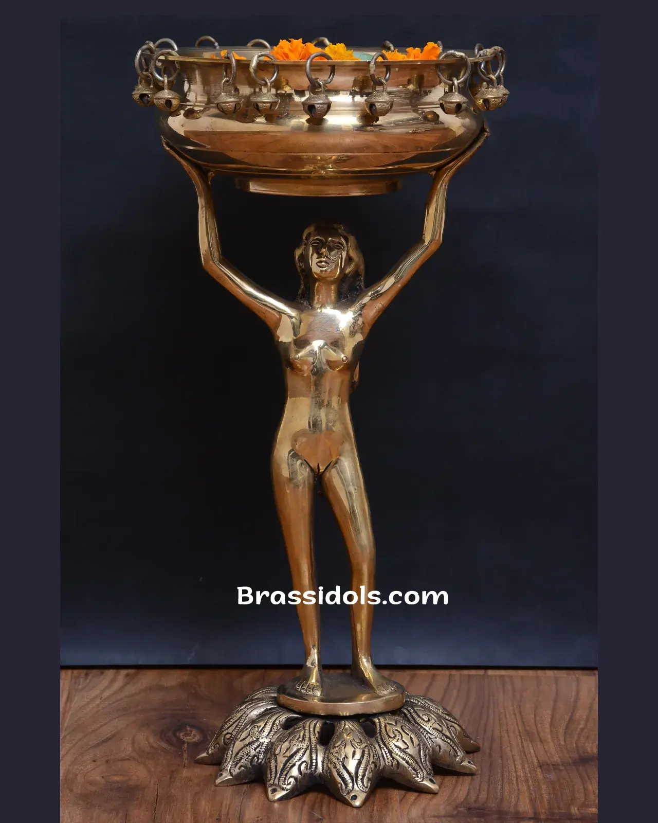 Brass Standing Lady Urli - image 1