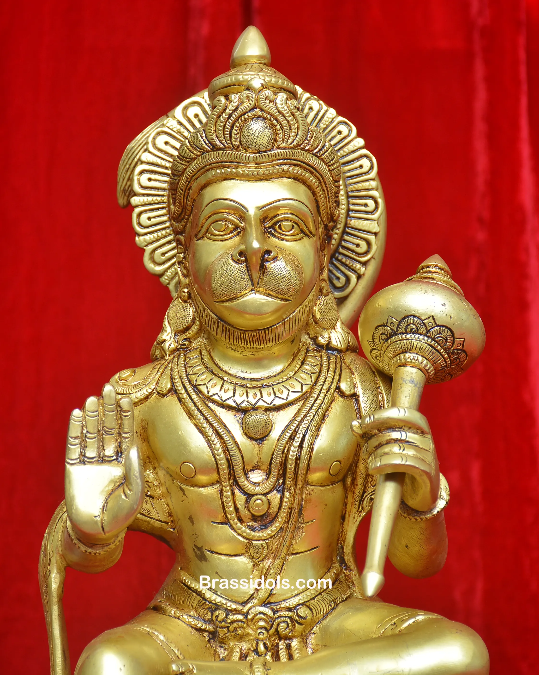 ROUND BASE SITTING HANUMAN JI - image 2