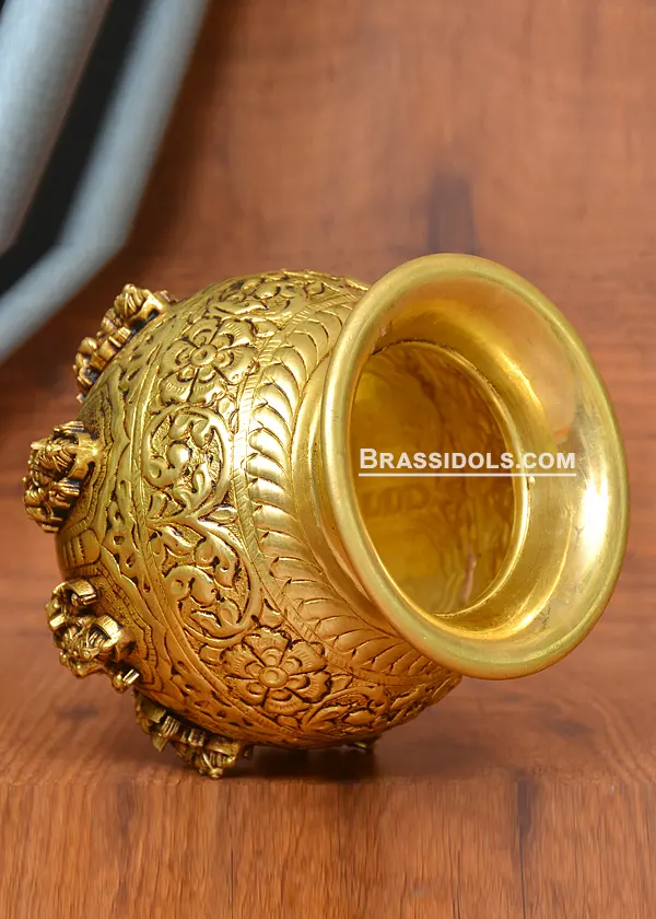 Brass Ast Laxmi Kalash .360gm - image 2