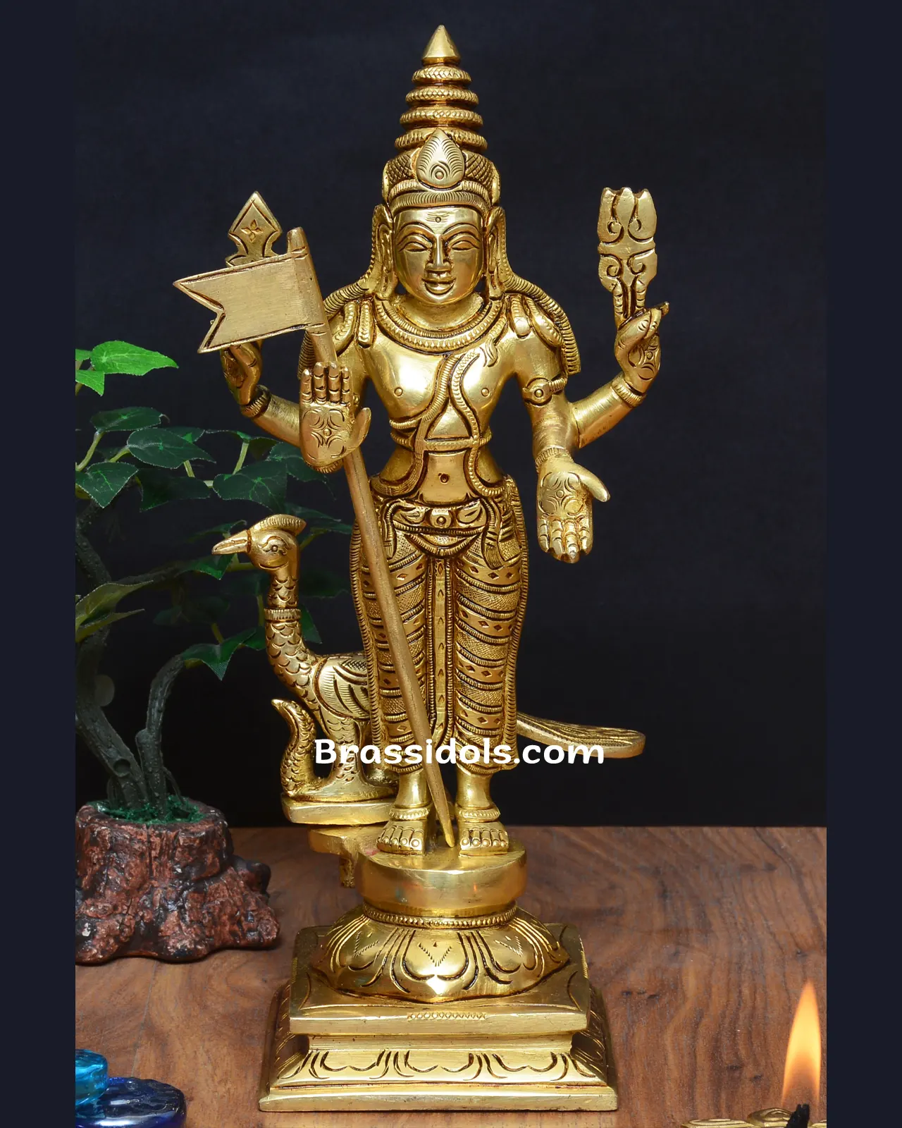 Traditional Vel Murugan with Mayil and vajrayudham - image 1