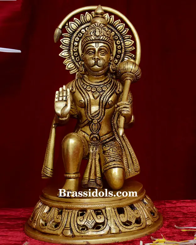 Sitting Hanuman with Gol Base - image 1