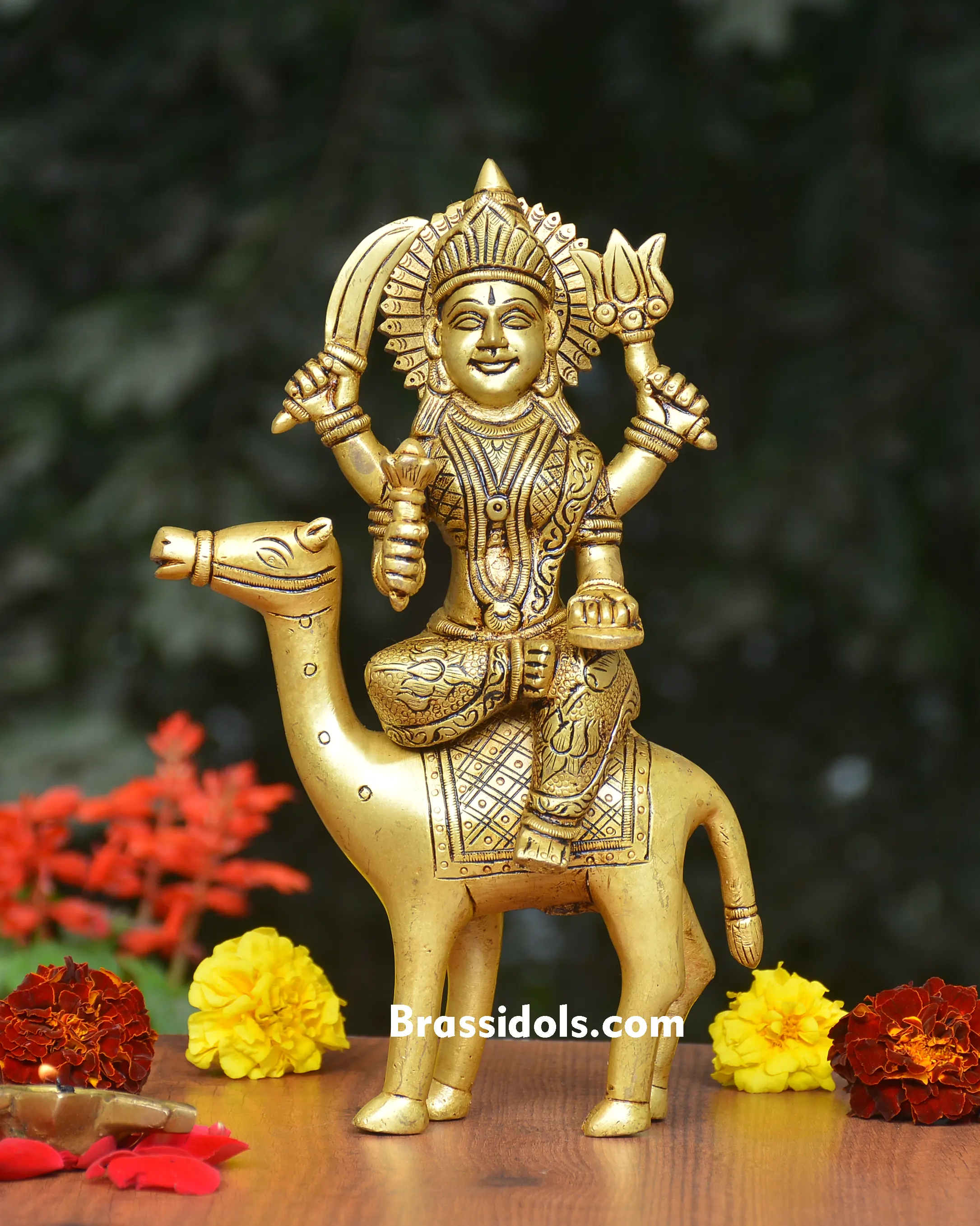 BRASS CAMEL DEVI IDOL - image 1