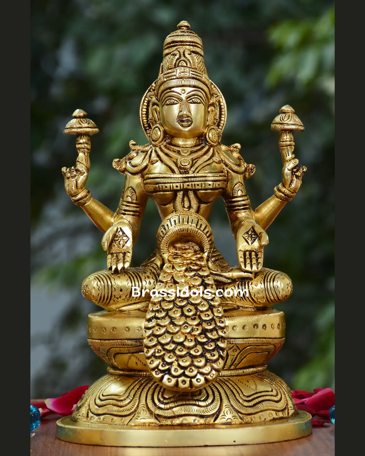 Brass Matka Laxmi Round Base (9 Inch) - image 1