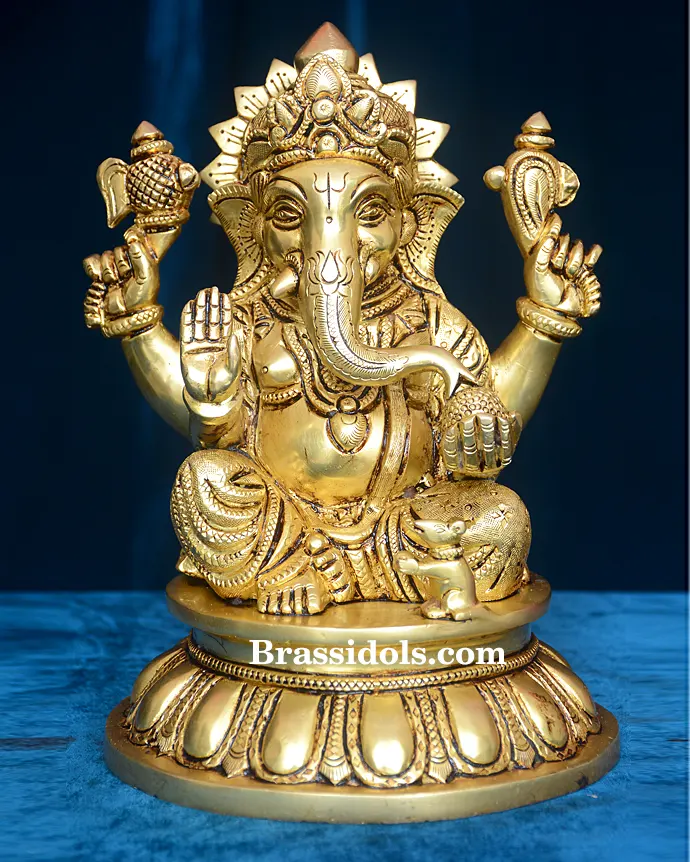 Gol Base Ganesh (8.5 Inch) - image 1